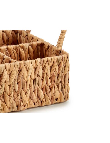 ORGANIZADOR RECTANGULAR PAJA CON 3 HUECOS