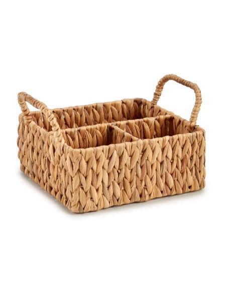 ORGANIZADOR RECTANGULAR PAJA CON 3 HUECOS