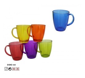 TAZA 330 ml. ZUMETA COLOR  - CRISTAL