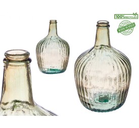 BOTELLA DECORATIVA VIDRIO RAYADA 4L CHAMPAN