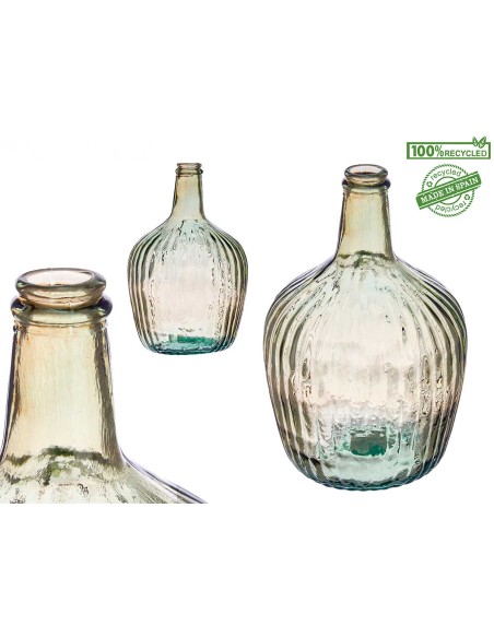 BOTELLA DECORATIVA VIDRIO RAYADA 4L CHAMPAN