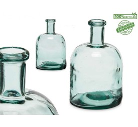 BOTELLA DECORATIVA VIDRIO ANCHA