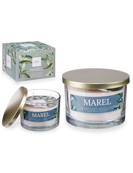 VELA VASO C TAPA DORADA MENTA FRESCA Y JAZMIN