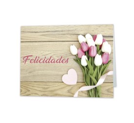 MINI CARD TULIPANES Felicidades