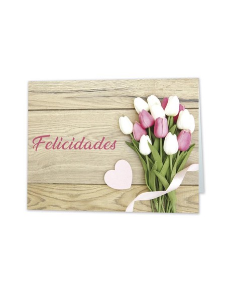 MINI CARD TULIPANES Felicidades