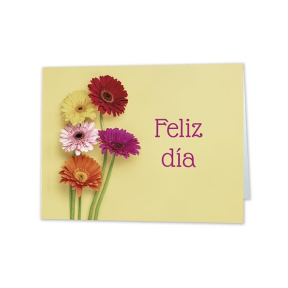 MINI CARD GERBERAS Feliz Día