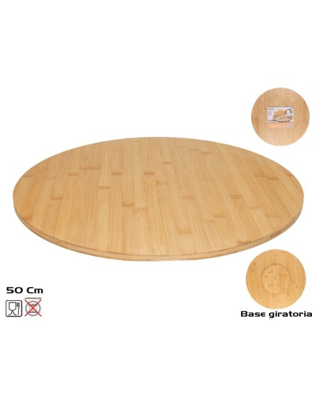 PLATO GIRATORIO BAMBU D50X2,5 CM PLATO GIRATORIO BAMBU D50X2,5 CM