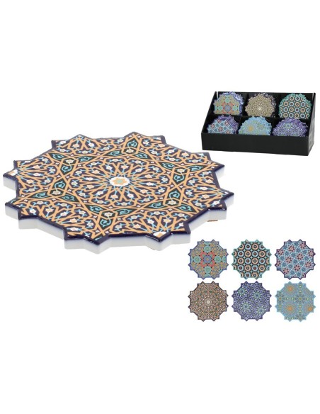 POSAVASOS CERAMICA ONKAHR 6 SURT 10,8X10,8 CM