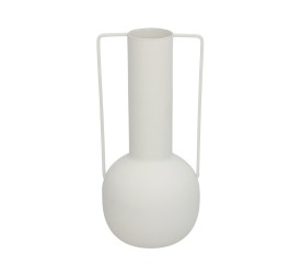 FLORERO DECO ARUNA METAL BLANCO 6DX30HX14,5TL