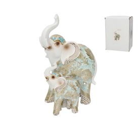 FIGURA ELEFANTE MAMA Y BEBE 15X11,5X21,5 CM