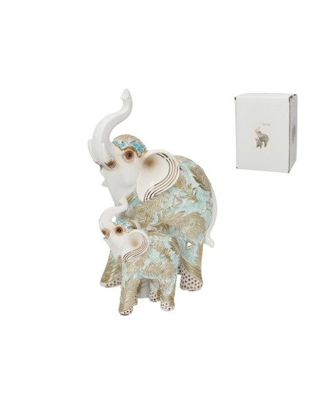 FIGURA ELEFANTE MAMA Y BEBE 15X11,5X21,5 CM FIGURA ELEFANTE MAMA Y BEBE 15X11,5X21,5 CM