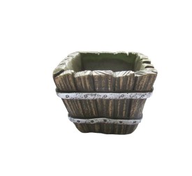 MACETERO CUBO CUADRADO MADERA CACTUS