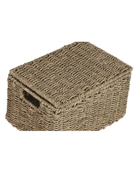 CESTA SET 3 FIBRA METAL 46X36X26 BAUL NATURAL