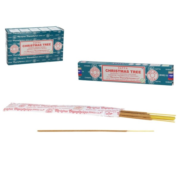 INCIENSO 15G 12 STICKS SATYA CHRISTMAS TREE