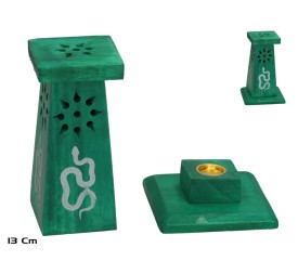TORRE PORTA INCIENSO 13CM VERDE