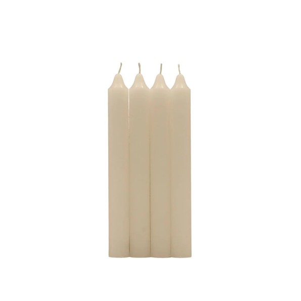 PACK 4 VELAS CILINDRICA, CREMA