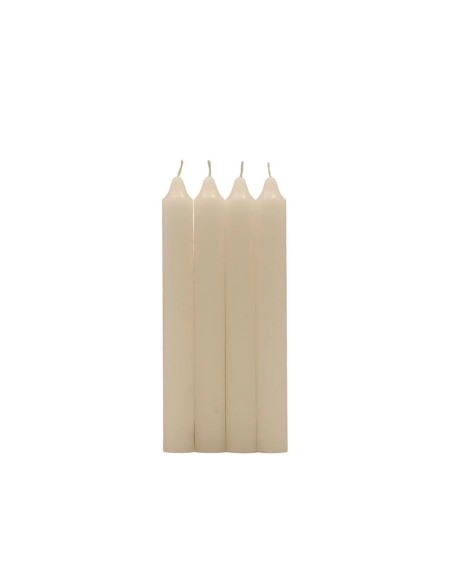 PACK 4 VELAS CILINDRICAS CREMA