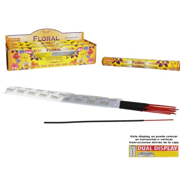 INCIENSO 24G 20 STICKS TULASI FLORAL