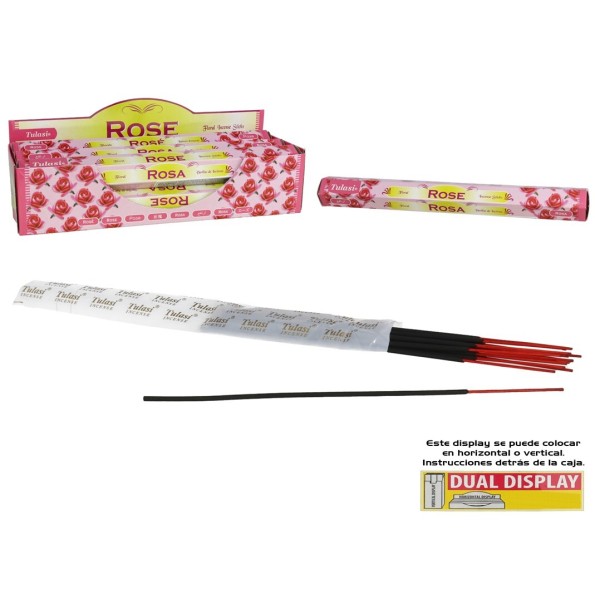 INCIENSO 24G 20 STICKS TULASI ROSE