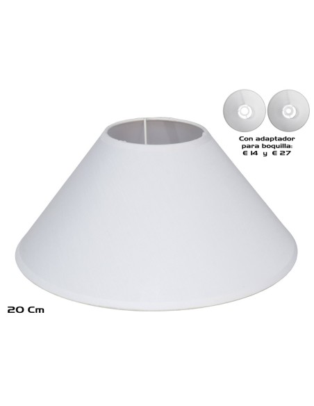 PANTALLA RED.20CM SNOW C/ADAPTADOR E14/E27