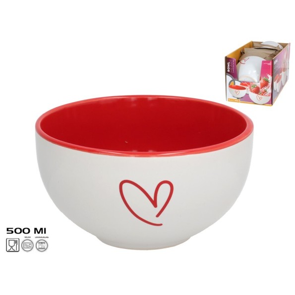 BOWL GRES HEART 500ML