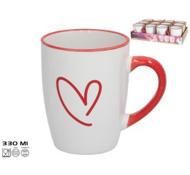 Taza Mug Gres Heart 330ml - Regalos al por Mayor San Valentín | Mundo Flor