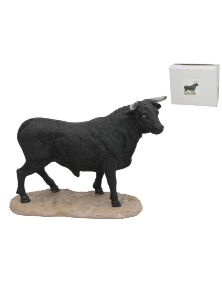 FIGURA TORO NEGRO 23X9X17,5 CM RESINA