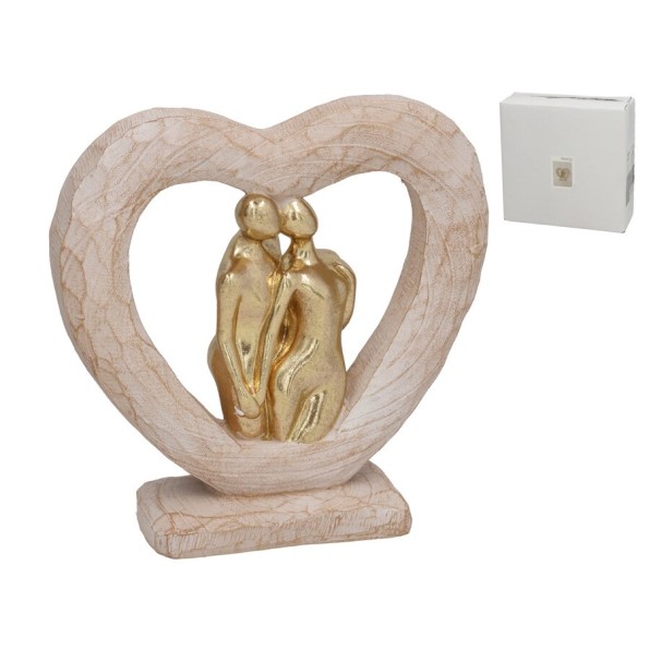 FIGURA DECO AMOR 21,5X6,2X21,5 CM RESINA