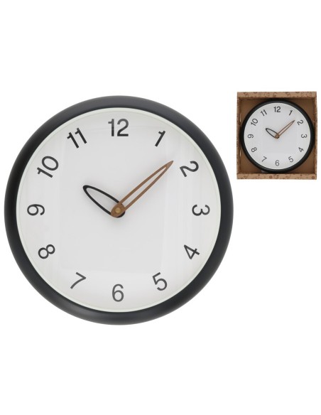 RELOJ DE PARED FASHION NEGRO 30 CM