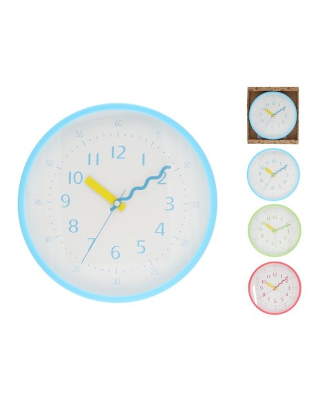 RELOJ DE PARED INFANTIL 3 COL SURT 25 CM