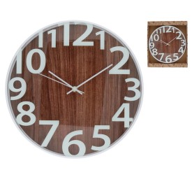 RELOJ DE PARED MADERA NEGRO 30 CM