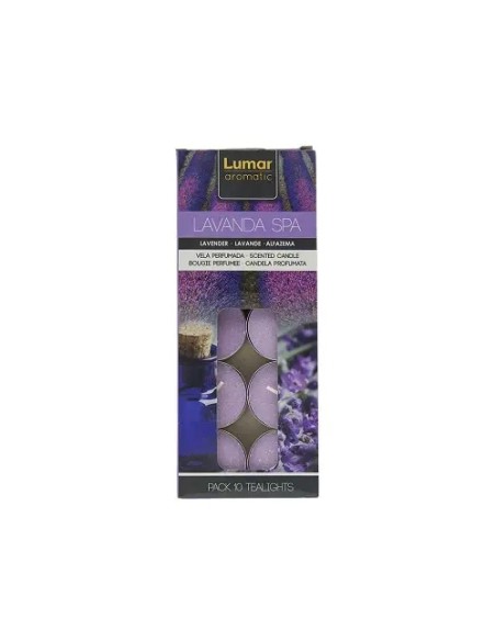 ESTUCHE 10 TEALIGHTS PERF LAVANDA SPA