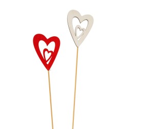 PICK S/12 MADERA CORAZÓN ROJO Y BLANCO F5.5 H40