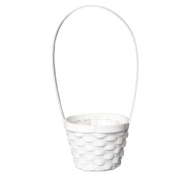PORTAMACETAS MIMBRE BLANCO D.14 H11/32