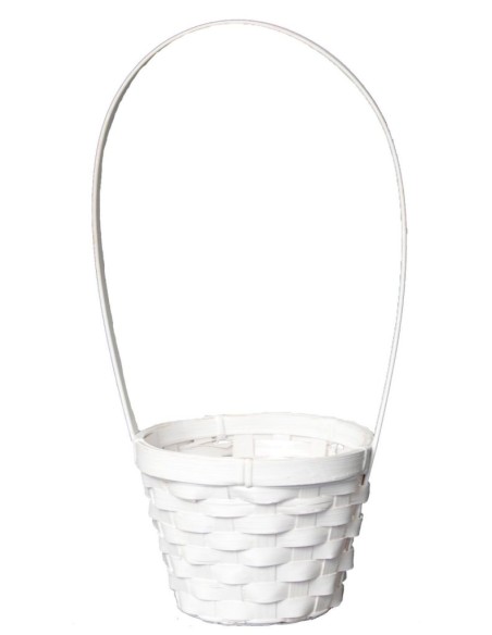 PORTAMACETAS MIMBRE BLANCO D.14 H11/32
