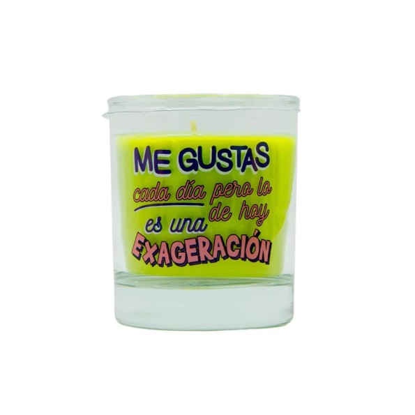 VELA VASO PERF. MENSAJE EXAGERACIÓN