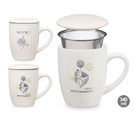 TAZA PORCELANA BOTANICA TAPA FILTRO SURT 2 340ML