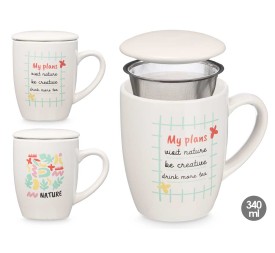 TAZA PORCELANA NATURE TAPA FILTRO SURT 2 340ML