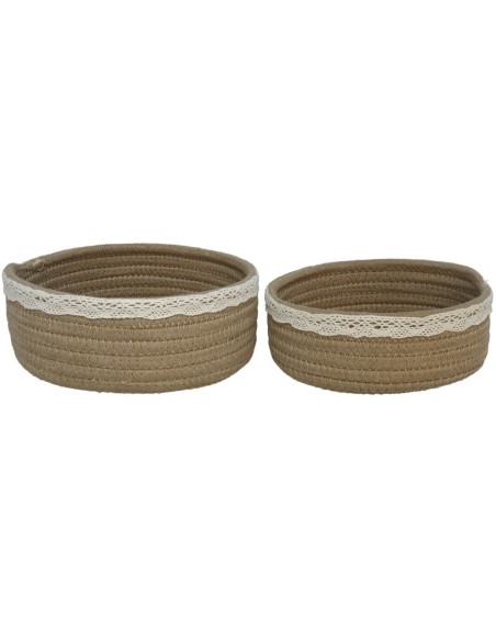 S/2 CESTAS TOLEDO REDON. 18x6CM 16x5CM