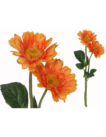 VARA GERBERA X2 -43CM (NARANJA)