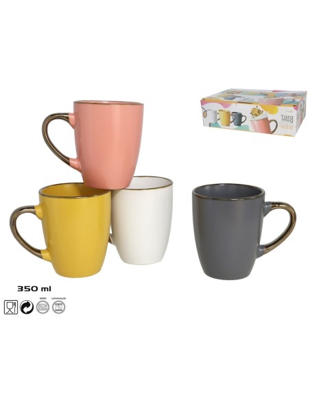 TAZA MUG TIERRA 350ML SURTIDO GRES