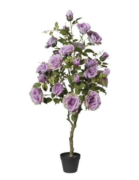 ARBOL DE ROSAS LILAS X27 EN MACETA 126 CM