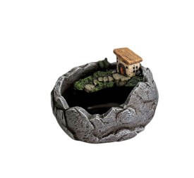 MACETERO CACTUS PIEDRA JARDIN DUENDE M 17,8x15,1x12,8 cm.