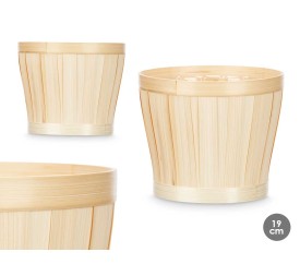 CUBRE MACETAS REDONDO BAMBU 19CM