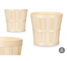 CUBRE MACETAS REDONDO BAMBU 25CM