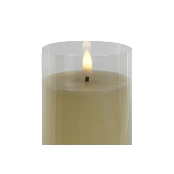 VELA LED CERA 7,5X7,5X15 TACTIL BEIGE