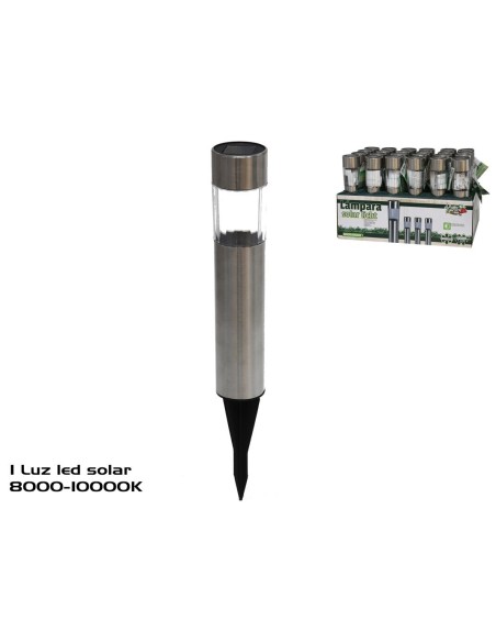 LÁMPARA SOLAR ACERO LICHT
