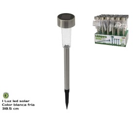 LÁMPARA SOLAR ACERO LED 38.5X5.5CM