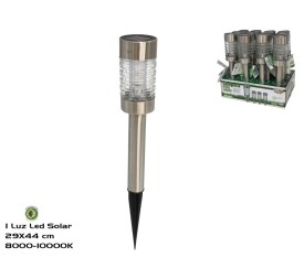 LÁMPARA SOLAR ACERO MISTIC 1 LED 43.5X6C