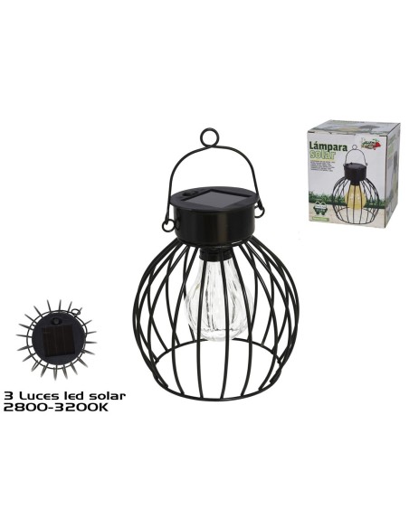 LÁMPARA SOLAR METAL LIMA 3LED 15/21X12.7